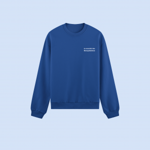 Photo notre sweat bleu marine